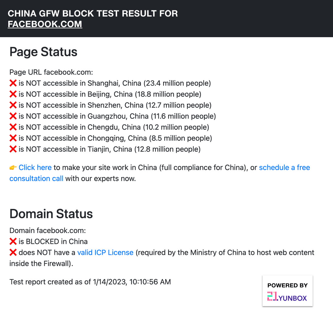 ¿Mi sitio está bloqueado en China?